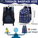 CAMTOP Preschool Backpack for Kids Boys Girls Toddler Backpack Kindergarten School Bookbags for Age 3-8 (Navy Big Wheels)