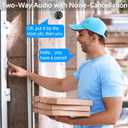 2 Pack 4MP Security Camera Wireless Outdoor, 6 Spotlights and 2.5K HD Color Night Vision Solar Powered Camera with 2.4GHz Wifi, APP Control, PIR Sensor, 2-Way Audio, IP66, SD Card/Cloud Storage (White)