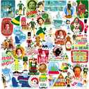 Buddy The Elf Stickers Vinyl Large Deluxe Sticker Variety Pack - Laptop, Water Bottle, Scrapbooking, Tablet, Skateboard, Indoor/Outdoor - Set of 50