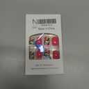 Pink Press on Nails Flowers Stick on Nails Cute Spring Summer Glue on Nails Short Square Fake Nails Glossy Acrylic False Nails Full Cover Artificial Nails Reusable Nails Kit for Women Girl 24Pcs