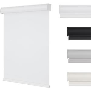 Changshade Cordless Roller Shades Blackout Blinds for Windows Room Darkening Rolled Up Shades with Spring System, UV Protection Window Shades Door Blinds for Home and Office（34.5" W x 72" H,White）