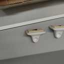 Tenedos White Glazed Ceramic Bathroom Accessory Kit - Not for Flat Surface Installation (Towel Bar)- There is an Insert That goes Inside Wall- Professional Installation Needed