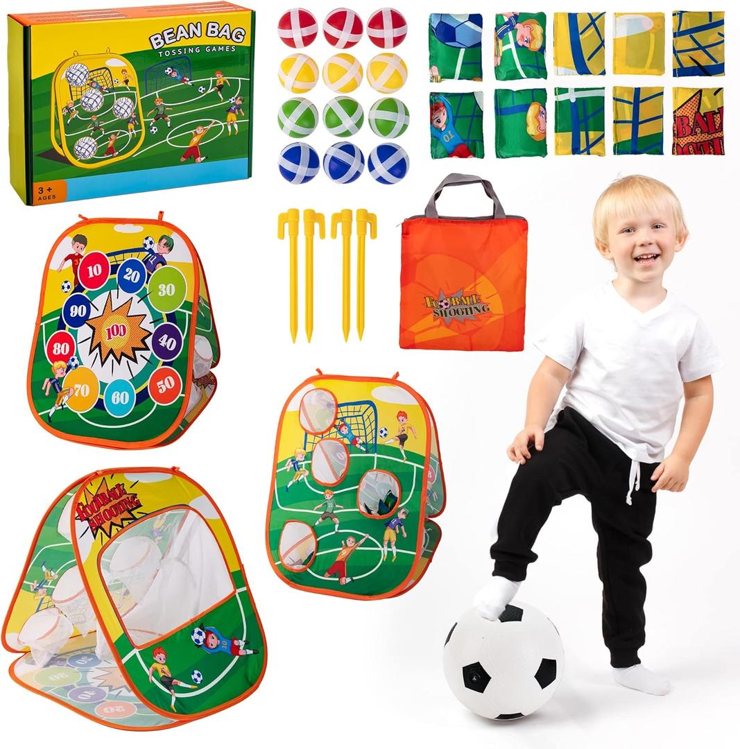 Sundaymot Bean Bag Toss Game Toy, Football Game Toys. Toddler Outdoor/Indoor Toys, for Kids Ages 3 4 5 6 7 8 Year Old Boys Gift, Kids Birthday Or Christmas Party Game, Backyard Game