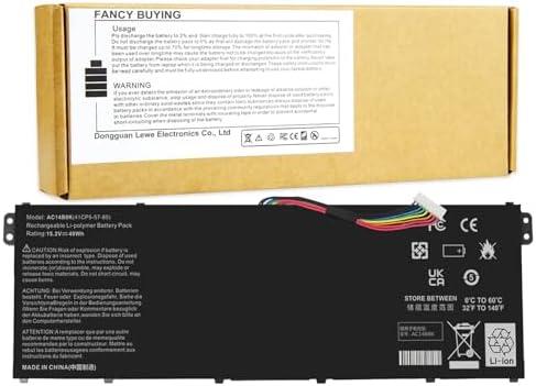 AC14B8K Laptop Battery for Acer Aspire R3-131T R5-471T R5-571T R5-571TG E3-111 E3-112 ES1-511 ES1-512 ES1-531 ES1-520 ES1-111M R7-371T R7-372T V3-111 fits KT.0040G.004, KT0030G.004, 3ICP5/57/80