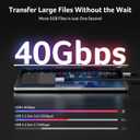 Acer USB4 Cable 40Gbps, 8K@60Hz Thunderbolt 4/3 Cable, 240W Fast Charging Braided High Speed USB-C Video Cord Compatible with MacBook, SSD, Docking, iPhone 16 and More (3.3FT)