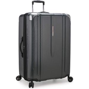 Traveler's Choice New London II Hardside Expandable Spinner Luggage, Gray, Checked-Large 29-Inch
