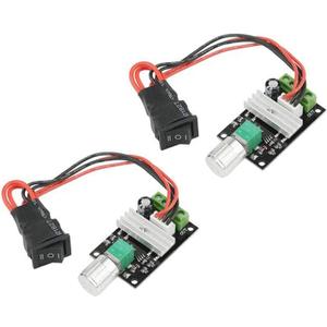 2 Pcs DC Motor Speed Controller PWM 1203BB 6 V 12 V 24 V 3 A 80 W speed adjustable reversible pulse forward and reverse control switch button