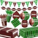 Football Party Supplies, 179 Football Birthday Party Decorations includes Football Plates and Napkins for Tailgate Party Decorations Football Tableware Touchdown Themed Party Decorations, Serve 25