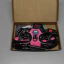 PoyPet No Pull Dog Harness, No Choke Front Lead Dog Reflective Harness, Adjustable Soft Padded Pet Vest with Easy Control Handle for Small to Large Dogs (Pink, Medium)