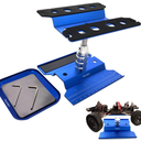 RC Car Work Stand Aluminum Repair Workstation 360 Degree Rotation Lift Lower w/Screw Tray for 1/8 1/10 1/12 1/16 Scale Traxxas TRX4 Axial Arrma Redcat Losi RC Crawler Monster Truck Buggy