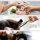 Hair Thinning Scissors Cutting Teeth Shears Professional Barber ULG Hairdressing Texturizing Salon Razor Edge Scissor Japanese Stainless Steel with Detachable Finger Ring 6.5 inch, Gold