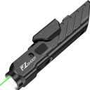 EZshoot 1700 Lumens Laser Light Combo for Rifle with Magnetic Rechargeable Compatible with Picatinny and M-Rail, Rilfe Flashlight Green Laser Light Combo with Strobe Mode