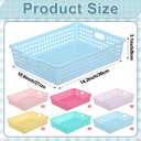 12 Pack Turn‑In Paper Trays for Classroom, Pastel