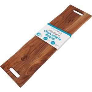 BIRDROCK HOME 27.5" Large Charcuterie Board with Handles | Wooden Cheese Serving Platter for Meat, Appetizers, Food | Grazing Bread Fruit Display for Kitchen | Natural Acacia Wood | Espresso