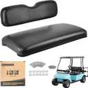 10L0L Golf Cart Front Seat Assembly for EZGO TXT 1994-2013, Factory Style Seat Bottom Cushions & Seat Back Replacement Kit (Black)