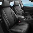 TTX LIGHTING Custom Fit Seat Covers for Honda Accord LX 2023 2024 2025: Full Set Faux Leather Compatible Airbag Car Accord Seat Protector Black (2023-2025 Accord LX Full Set)