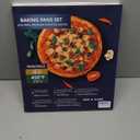 Pizza Pan - 14 Inch Nonstick Pizza Pan for Oven with Widen Handles for Cooking, Baking, and Grilling - Durable, Even Heating, Long-Lasting Kitchen Cookware (1, Black)