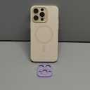 ESR for iPhone 14 Pro Max Case with MagSafe, Supports Magnetic Charging, Smooth & Slim Silicone Case, Shockproof, Full Screen and Camera Protection, Soft Microfiber Lining,Light Tan