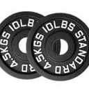 Cast Iron Plate Weight Plate for Strength Training and Weightlifting, 2-Inch Center (Olympic), 10LB (Set of 4)