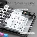 OHY XVX Wired 75% Retro Gaming Keyboard with 2 HUB Ports, M87 Pro Mechanical Keyboard with Customizable Switches, Compact Gamer RGB- Classic Black