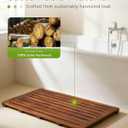 Teak Shower Mat, 32 x 18 inch Wood Bath Mat for Inside Shower, Wooden Shower Floor Teak Wood Mat for Bathroom Spa & Outdoor Use - SM-002V