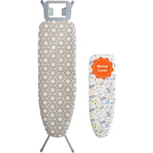 VEVOR Ironing Board with Large 51 x 13 Ironing Surface, Thickened 4 Layers Iron Board with Heat Resistant Cover and 100% Cotton Cover, 7 Adjustable Heights Ironing Board for Home Laundry Room Use (43" x 13")