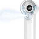 Handheld Misting Fan, Mini Portable Water Spray Fan with 5 Speeds & LED Display, 3600mAh Rechargeable Battery, Magnetic Detachable Water Tank,Personal Fan for Outdoor, Home, Office
