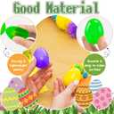 Bvrbaory 100 Pcs 2.4" Fillable Easter Eggs,Bulk Plastic Hinged Empty Eggs,Bright Colorful Easter Egg,Assorted Colors for Easter Egg Hunt,Basket Stuffers,Party Favors,Treasure Box,Classroom Prizes
