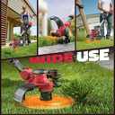 Cordless String Trimmer Compatible with Milwaukee 18V (Tool Only), MtiolHig 3 in 1 Weed Eater with Brushless Motor & Battery Level Display, Electric Weed Wacker/Edger Trimmer, w/ 18 Line, Red