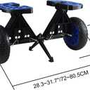 Kayak Cart, Sit-On-Top Kayak Cart Dolly Drainage Kayak Trolley with All Terrain Airless Wheels for Scupper Holes Plug-in Kayaks