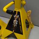 YELLOW JACKET Jack Stands 6 Ton with Double Locking and Large Foot Base for Lifting SUVS, Heavy Duty Steel, 13000 lb Capacity, 1 Pair, Yellow
