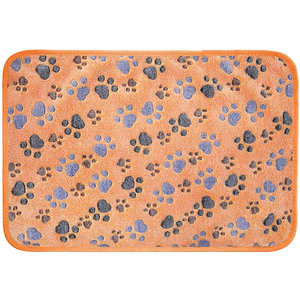 Tatuo Dog Blanket for Pet Puppy Teething Toys Paw Print Fleece Blanket for Pet Cat Soft Warm Sleep Mat Guinea Pig Cage Mat(24 x 47 Inch)