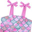 Vieille Toddler Girls Swimsuits Ruffle Bathing Suits One Piece Swimwear 2-6T (L)