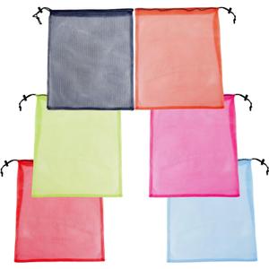 iMucci 18"X24" 6Pcs Mesh Laundry Drawstring Bag Nylon Drawstring Gym Bag with Cord Lock Closure (Multicolor 6)
