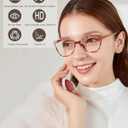 EYEURL 5 Pack Reading Glasses for Women-Cat Eye Blue Light Blocking Readers Fashion Computer Glasses with Spring Hinge Anti-Glare Readers for Women 2.25