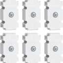 Weysat 6 Pcs Joiner Plates Set Closet Support Brackets Parts Shelf Organizer Joiner Plate Connectors for Shelf Organizer Grid Wall Clamps Grid Connectors