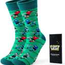 BONANGEL Dress Socks for Men, Funny Novelty Soccer Sports Crew Socks | Gifts for Soccer Coaches‌ Fans Players, Soft and Breathable, Elastic Stretch, Smooth Toe, US Size 8-12