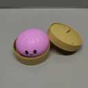 Dumpling Squishy Toy, Dumpling Squishy Mystery Box, Colorful Dumplings Stress Balls Fidget Sensory Toy, Squeeze Dough Ball Stress Relief Hand Toys with Food Steamer Stretchy Desk Toys(Purplish Pink) (9.5cm-pinkish Purple)