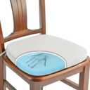 SINOSSO 1 Pack Memory Foam Chair Cushions for Dining Chair, Friendly Woven Fabric 16" U-Shape Comfortable Kitchen Chair Pad, Removable Slip Resistant Seat Cushion (1 Piece, Beige-Gray)