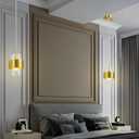 Modern Gold Pendant Lighting Indoor Kitchen Island Pendant Light Glass Shade Ceiling Light Fixtures for Bedroom Dining Room Living Room(3-Pack)