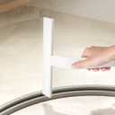 dancemoon JustHang Shower Squeegee for Glass Doors, All-in-One Award-Winning Silicone Squeegee with Built-in Hook for Bathroom, Window, Mirror, Tile Wall, Car, Streak-Free Cleaner Tool, 10-Inch White