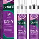 PEGO Oral Spray for Adult,Oral Freshness Spray,Fruit-Flavored,Sugar-Free,Dry Mouth Spray,Dry Mouth Relief,Removes Oral Odor,Fights Bad Breath,Oral Care Spray(Grape Flavor*2Pack)