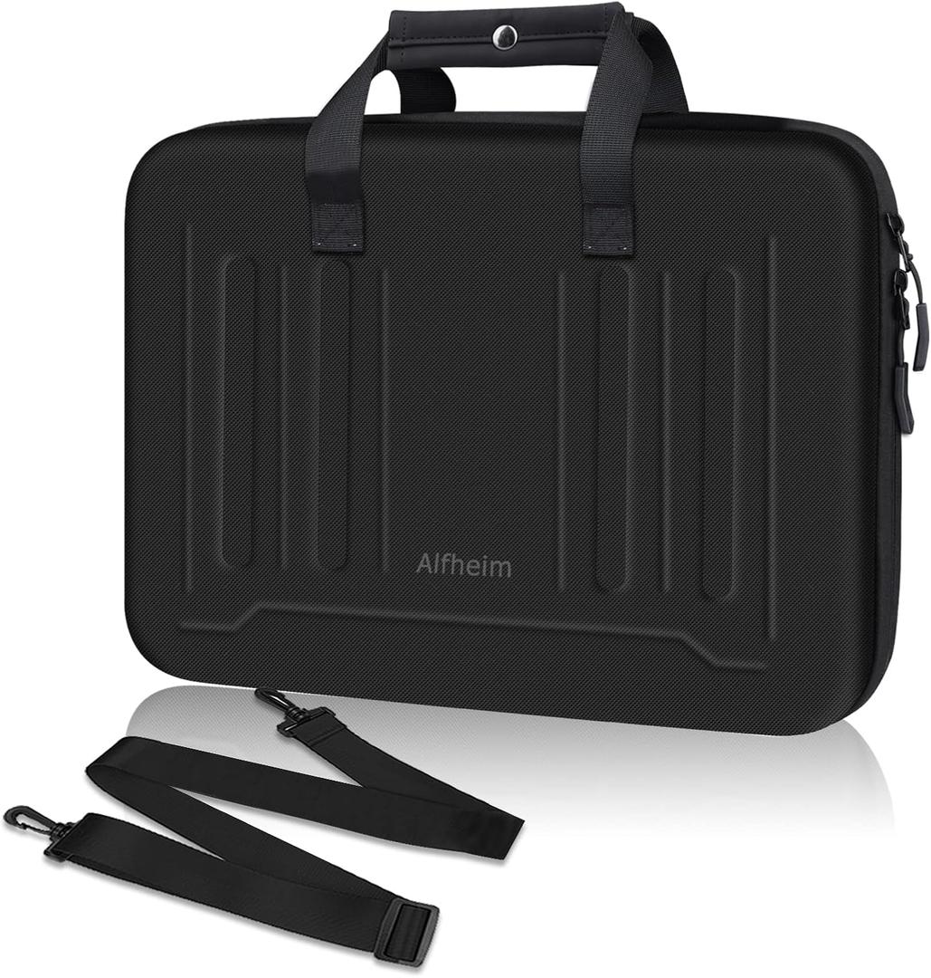 Alfheim 13-14 inch Hard Shell Laptop Case Sleeve, Waterproof Shockproof Shoulder Bag, Protective Carrying Case Compatible for 13.3 14.2 MacBook Pro A2442 A2338 13.3 MacBook Air 2337 M1 A2179