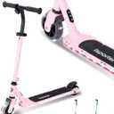 Aero iSporter Kids Electric Scooter | Hand Acceleraor & LED Lights | Electric scooters for Boys Girls Ages 6-12 | Rubber Deck Mat, Battery Indicator& Adjustable Heights