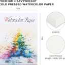 2 x Ddaowanx 120 Sheets Watercolor Paper Bulk,140 lb/300 GSM Cold Press Paper White Water Color Paper for Kids Child Students Adults Artists Drawing,Painting Christmas Gift Cards (5 x 7 Inches)