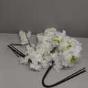 Daifunli 6 Pcs Artificial Cherry Blossom Branches Silk Fake Cherry Blossom Flowers 43 Inch Faux Stems for Spring Home Decor, Table Centerpieces, Wedding Bouquets(White,Mixed)