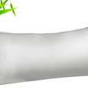TELUS Body Cooling Pillow Case Cover, Bamboo Rayon Pillowcase with Zipper Closure, Breathable Pillow Cover for Hot Sleepers and Night Sweats, 20x54 inches, Ivory White