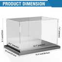Boxing Glove Display Case Acrylic Full Size Display Case Holder Showcase with Mirror Back and Black Metal Grooved Base for Boxing Glove Baseball Mitt