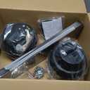 Asyko Ceiling Fans with Lights,46" Low Profile Ceiling Fan with Light and Remote Control,Flush Mount, Reversible, Dimmable, Noiseless, Black Ceiling Fan for Bedroom