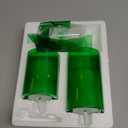 NURADA Flameless Candles with Remote Timer - Glass Holder Real Wax 3D Wick LED Pillar Votive Candle Set Battery Operated Flickering Light for St Patricks Day Home Decor-Green 2 Pack